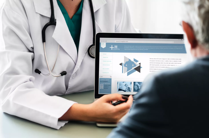 a patient seeing a doctor